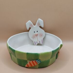 Cottontale Collection 6" Decorative Easter Bunny Rabbit Candy Serving Bowl